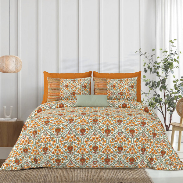 Gharana Double Bedsheet 100% Pure Cotton 180 TC Bedheeet With Two Pillow Cover Set of 18 Bedsheet