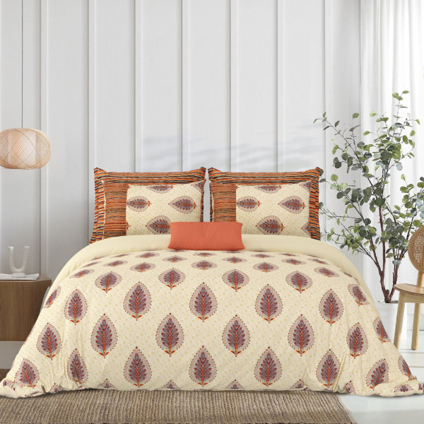 Gharana Double Bedsheet 100% Pure Cotton 180 TC Bedheeet With Two Pillow Cover Set of 18 Bedsheet
