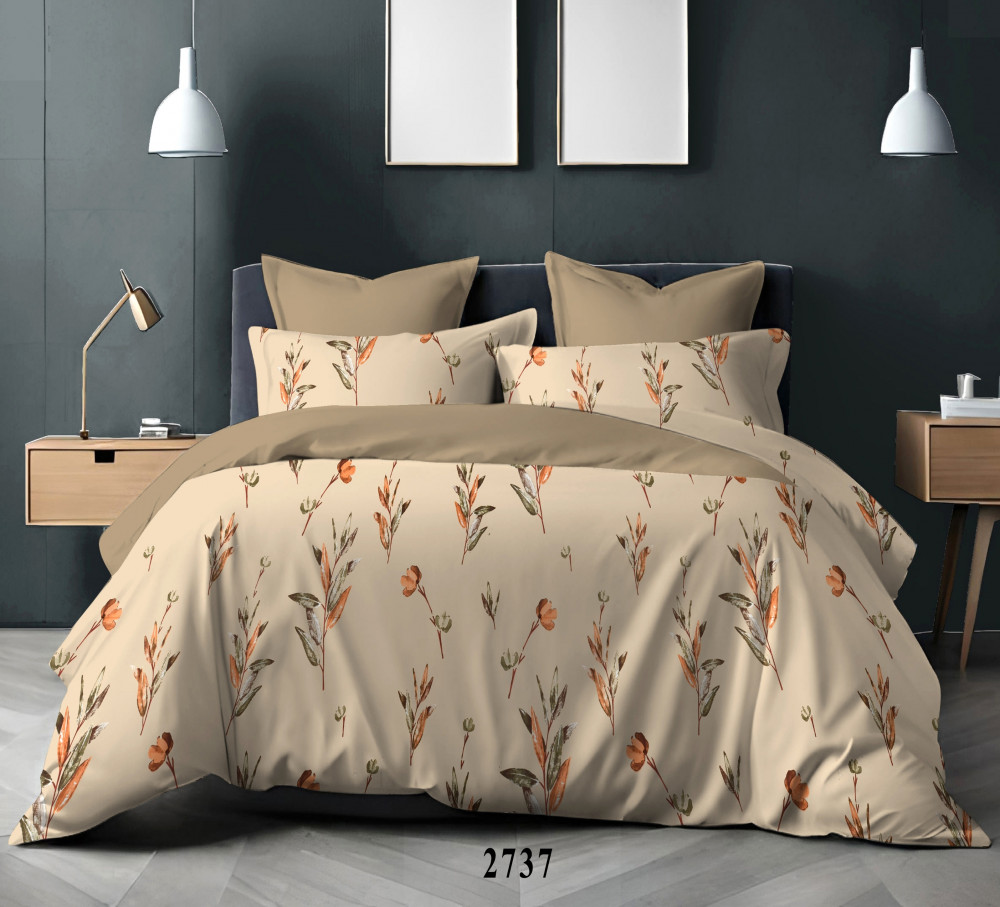 Image of GULMOHAR Double Bedsheet 100% Pure Cotton 120 TC Bedsheeet With Two Pillow Cover Set