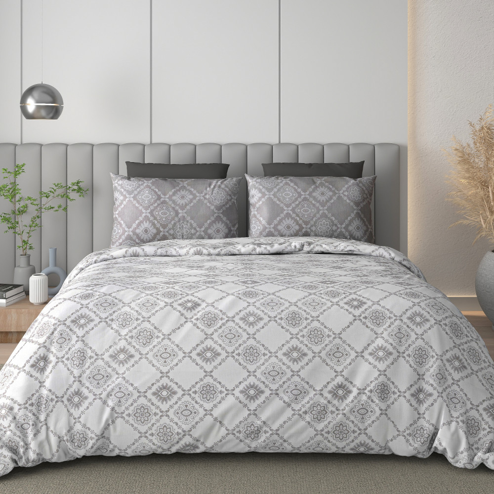 Image of Happy Life 210 TC Pure 100% Cotton King Size Bedsheet With Two Pillow Cover Set