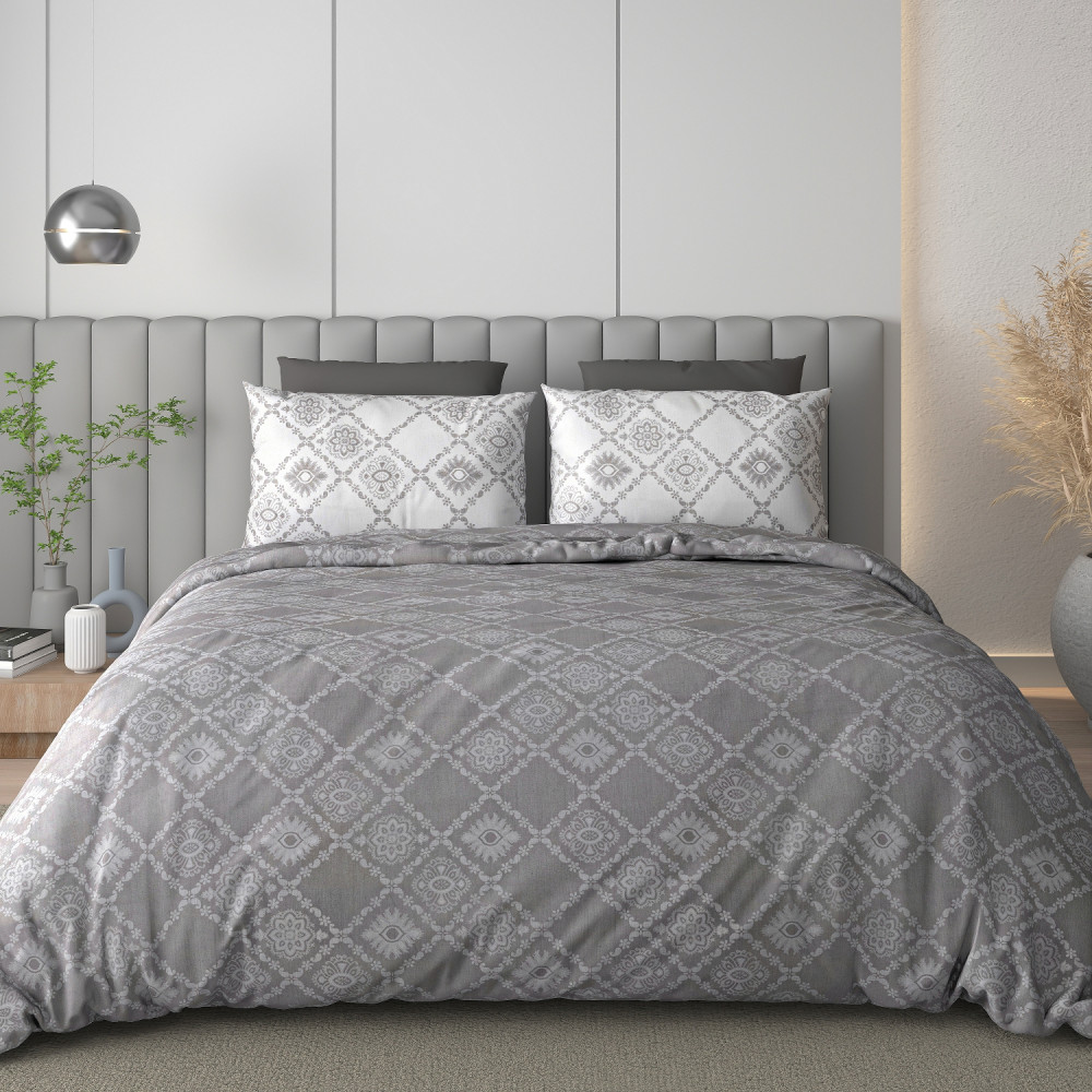 Image of Happy Life 210 TC Pure 100% Cotton King Size Bedsheet With Two Pillow Cover Set