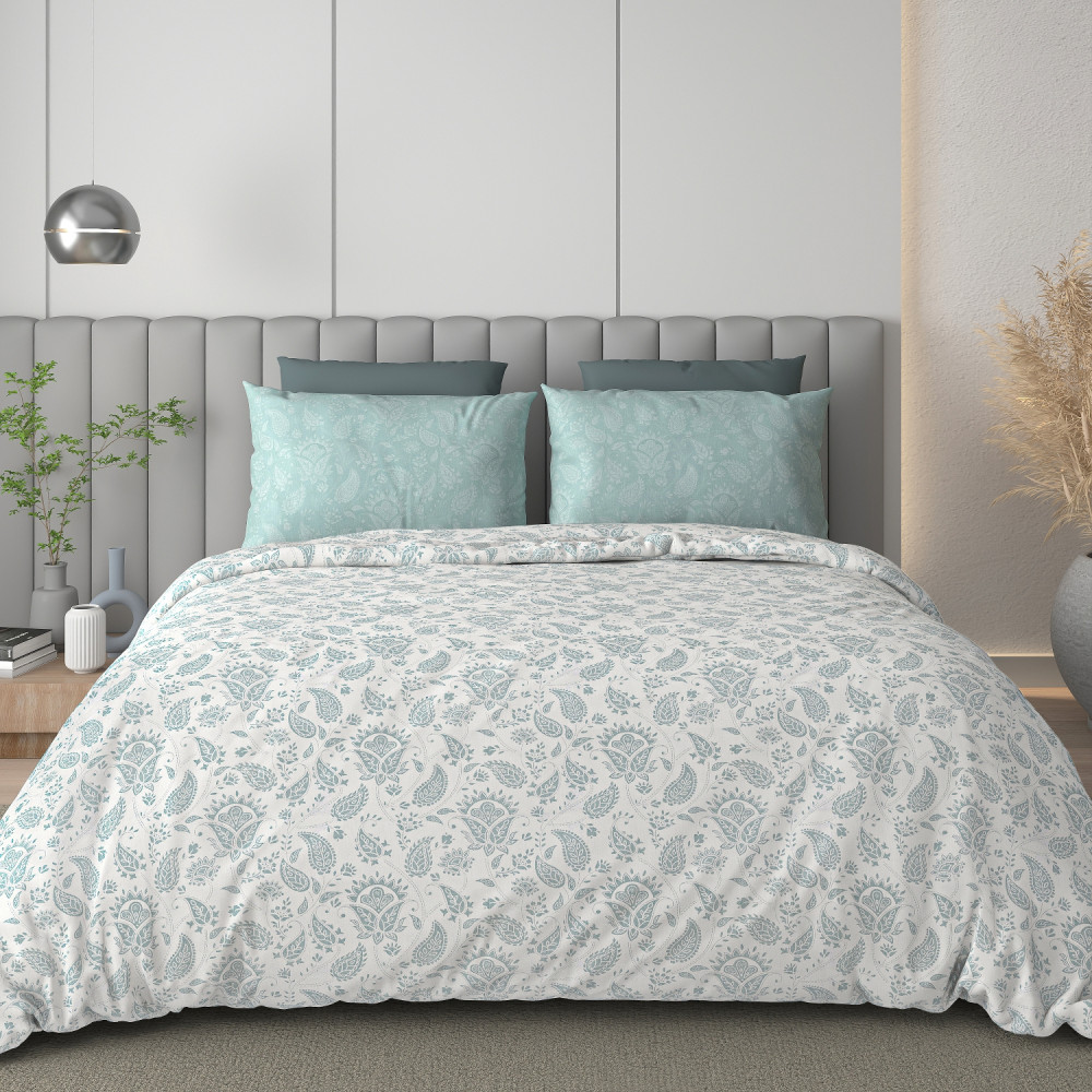 Image of Happy Life 210 TC Pure 100% Cotton King Size Bedsheet With Two Pillow Cover Set