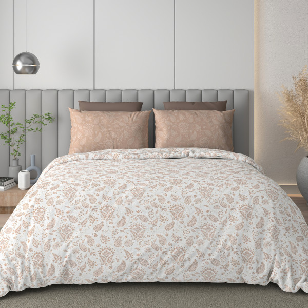 Happy Life 210 TC Pure 100% Cotton King Size Bedsheet With Two Pillow Cover Set