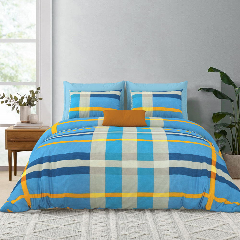 IMPRESSION Double Bedsheet 100% Pure Cotton 180 TC Bedsheeet With Two Pillow Cover Set of 18 Bedsheet