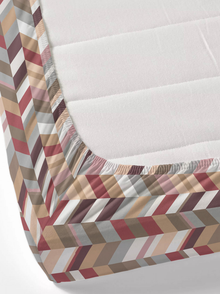 IMPRESSION King Size FITTED Bedsheet 100% Pure Cotton 180 TC Bedsheeet With Two Pillow Cover Set of 18 Bedsheet
