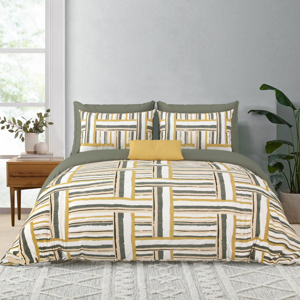 IMPRESSION King Size FITTED Bedsheet 100% Pure Cotton 180 TC Bedsheeet With Two Pillow Cover Set of 18 Bedsheet