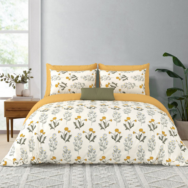 IMPRESSION Double Bedsheet 100% Pure Cotton 180 TC Bedsheeet With Two Pillow Cover Set of 18 Bedsheet
