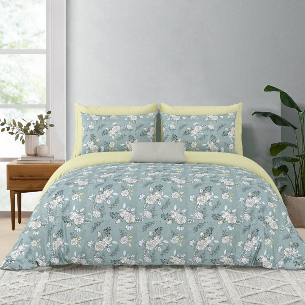 IMPRESSION Double Bedsheet 100% Pure Cotton 180 TC Bedsheeet With Two Pillow Cover Set of 18 Bedsheet