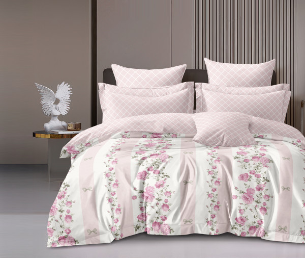 IMPRESSION Double Bedsheet 100% Pure Cotton 180 TC Bedsheeet With Two Pillow Cover Set of 18 Bedsheet