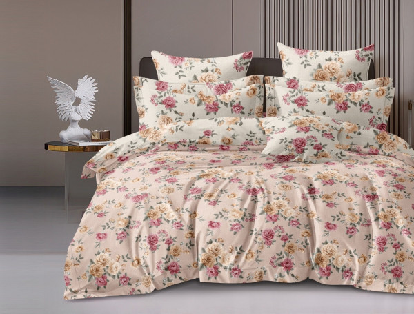 IMPRESSION Double Bedsheet 100% Pure Cotton 180 TC Bedsheeet With Two Pillow Cover Set of 18 Bedsheet