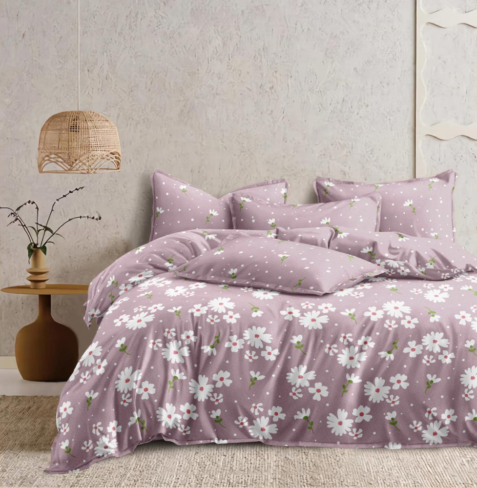 IMPRESSION Double Comforter SET Microfiber Fabric With Bedsheet With Two Pillow Cover Set of 8 Comforter Set