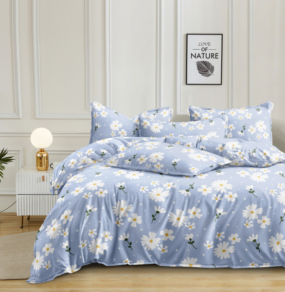 IMPRESSION Double Bedsheet 100% Pure Cotton 180 TC Bedsheeet With Two Pillow Cover Set of 18 Bedsheet