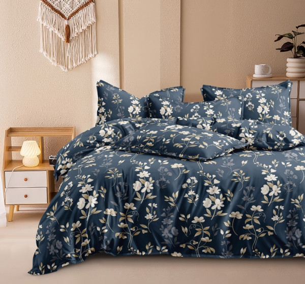 IMPRESSION King Size Bedsheet 100% Pure Cotton 180 TC Bedsheeet With Two Pillow Cover Set of 18 Bedsheet