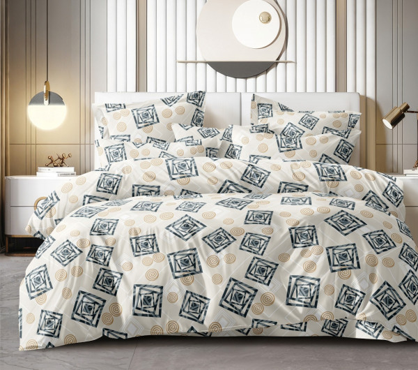 IMPRESSION King Size Bedsheet 100% Pure Cotton 180 TC Bedsheeet With Two Pillow Cover Set of 18 Bedsheet