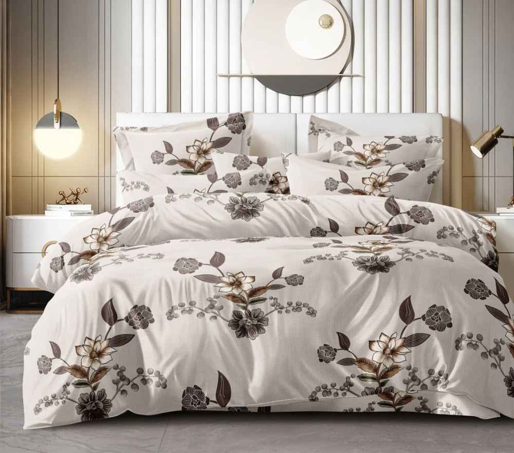 IMPRESSION King Size Bedsheet 100% Pure Cotton 180 TC Bedsheeet With Two Pillow Cover Set of 18 Bedsheet