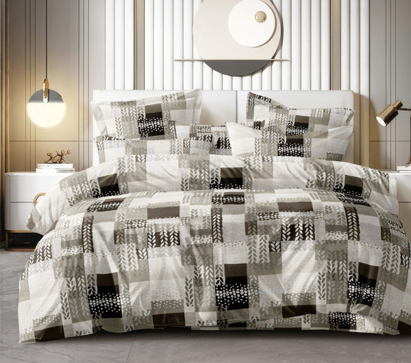 IMPRESSION King Size FITTED Bedsheet 100% Pure Cotton 180 TC Bedsheeet With Two Pillow Cover Set of 18 Bedsheet