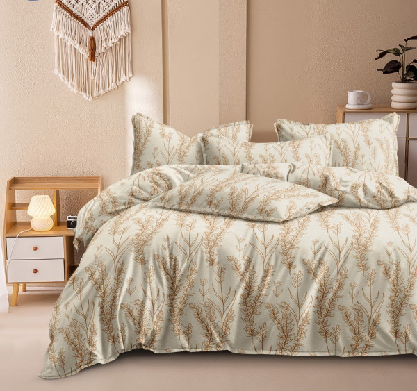 IMPRESSION King Size FITTED Bedsheet 100% Pure Cotton 180 TC Bedsheeet With Two Pillow Cover Set of 18 Bedsheet