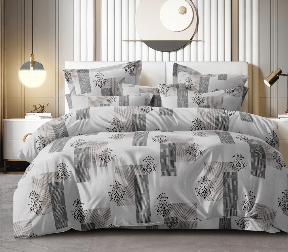 IMPRESSION King Size Bedsheet 100% Pure Cotton 180 TC Bedsheeet With Two Pillow Cover Set of 18 Bedsheet