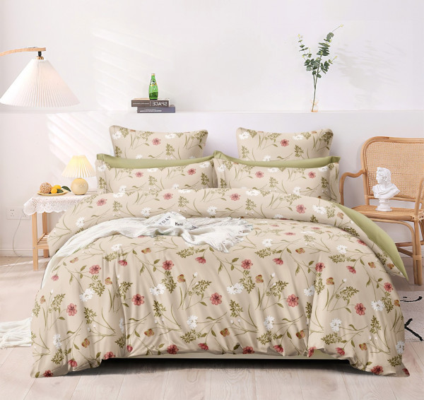 IMPRESSION King Size Bedsheet 100% Pure Cotton 180 TC Bedsheeet With Two Pillow Cover Set of 18 Bedsheet
