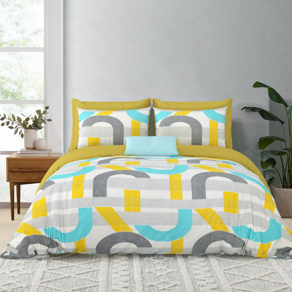 IMPRESSION 120 GSM Premium Microfiber King Size Bedsheet With Two Pillow Cover Set