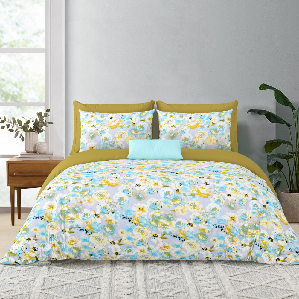 Image of IMPRESSION 120 GSM Premium Microfiver King Size Bedsheet With Two Pillow Cover Set