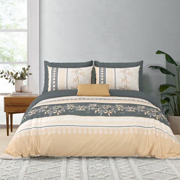 IMPRESSION 120 GSM Premium Microfiber King Size Bedsheet With Two Pillow Cover Set