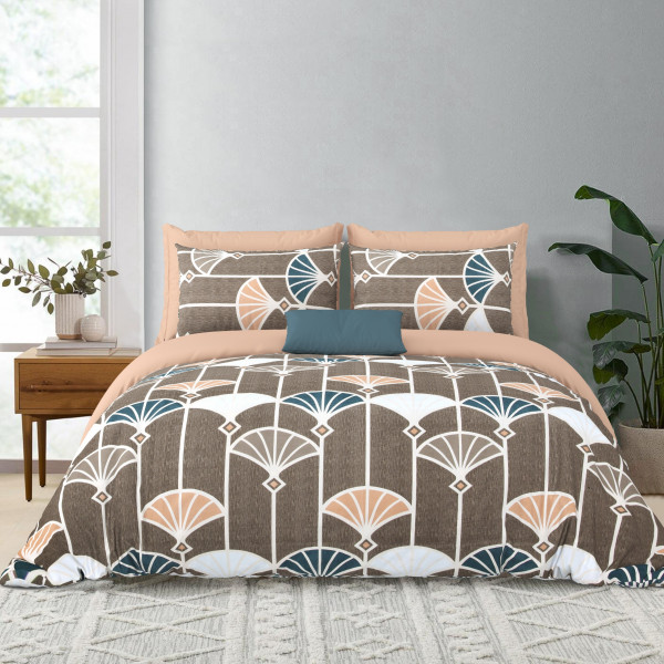 IMPRESSION 120 GSM Premium Microfiber King Size Bedsheet With Two Pillow Cover Set