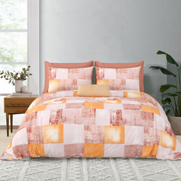 IMPRESSION 120 GSM Premium Microfiber King Size Bedsheet With Two Pillow Cover Set