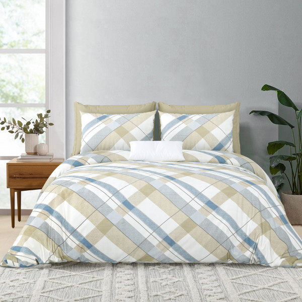 IMPRESSION 120 GSM Premium Microfiber King Size Bedsheet With Two Pillow Cover Set