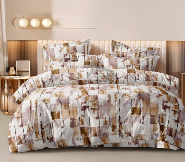 IMPRESSION 120 GSM Premium Microfiber King Size Bedsheet With Two Pillow Cover Set