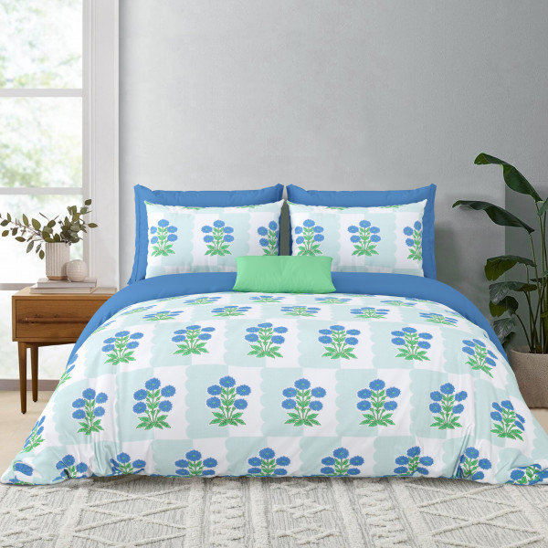 IMPRESSION 120 GSM Premium Microfiber King Size Bedsheet With Two Pillow Cover Set