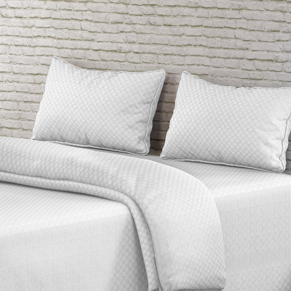 Image of Jacquard 300 TC Pure 100% Cotton King Size Bedsheet With Two Pillow Cover Set