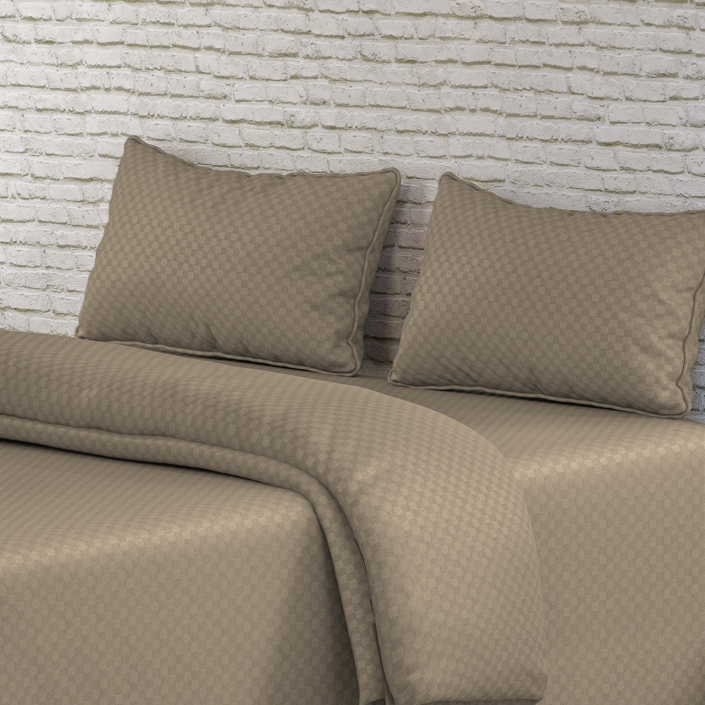 Image of Jacquard 300 TC Pure 100% Cotton King Size Bedsheet With Two Pillow Cover Set