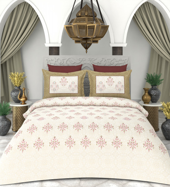 NAYAB KING SIZE BEDSHEET WITH 2 PILLOW COVER