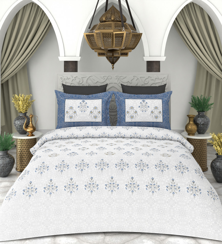 NAYAB KING SIZE BEDSHEET WITH 2 PILLOW COVER