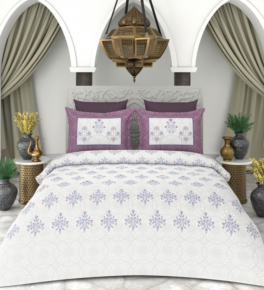 NAYAB KING SIZE BEDSHEET WITH 2 PILLOW COVER