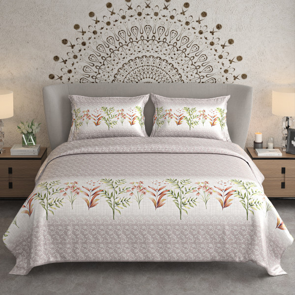 NAYAB KING SIZE BEDSHEET WITH 2 PILLOW COVER