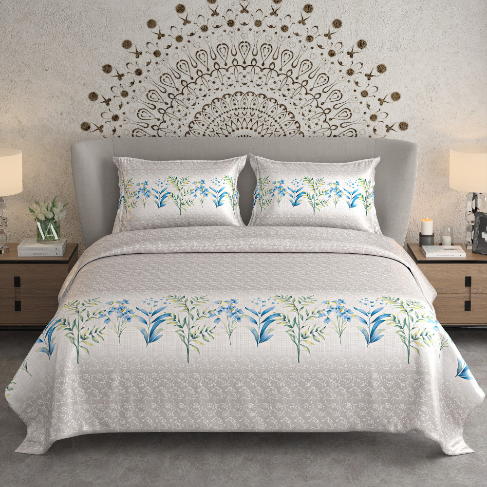 NAYAB KING SIZE BEDSHEET WITH 2 PILLOW COVER