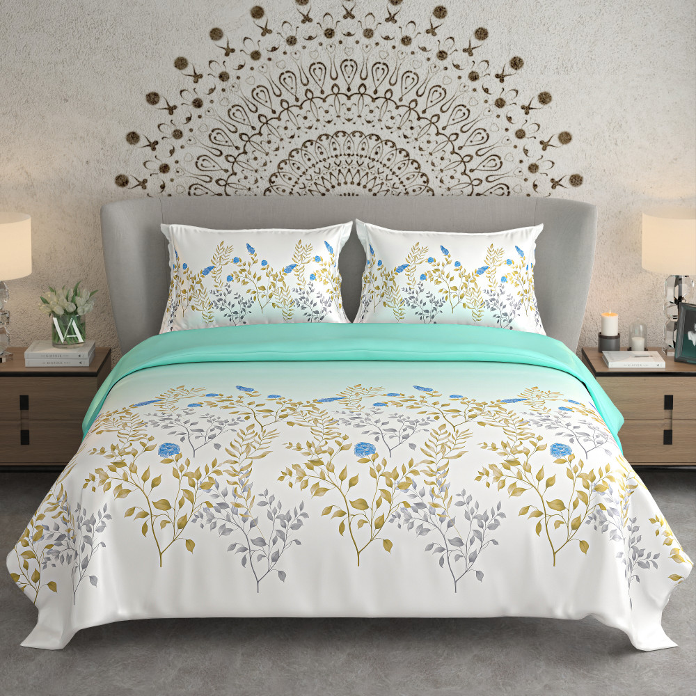 NAYAB KING SIZE BEDSHEET WITH 2 PILLOW COVER