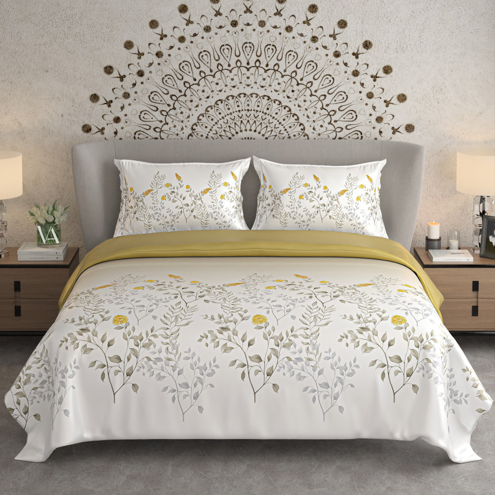 NAYAB KING SIZE BEDSHEET WITH 2 PILLOW COVER