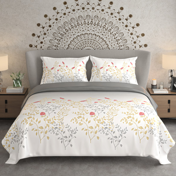 NAYAB KING SIZE BEDSHEET WITH 2 PILLOW COVER
