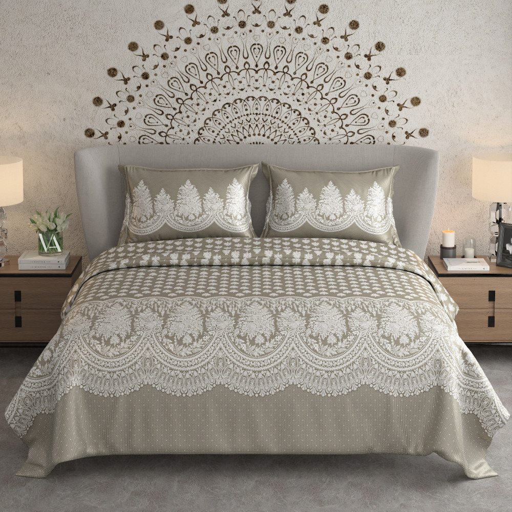 NAYAB KING SIZE BEDSHEET WITH 2 PILLOW COVER