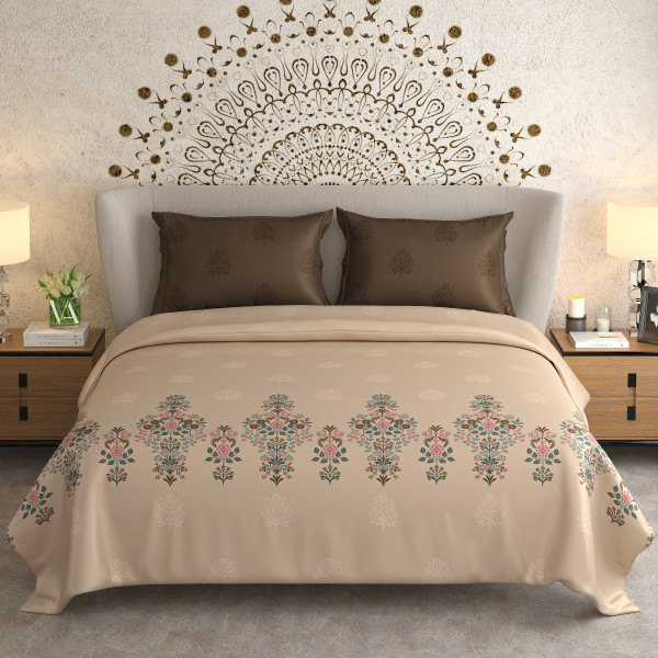 NAYAB KING SIZE BEDSHEET WITH 2 PILLOW COVER