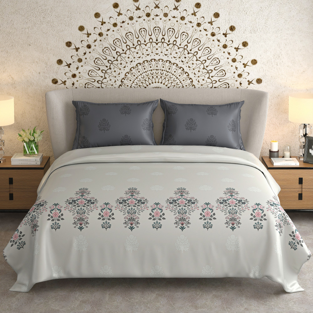 Image of NAYAB KING SIZE BEDSHEET WITH 2 PILLOW COVER