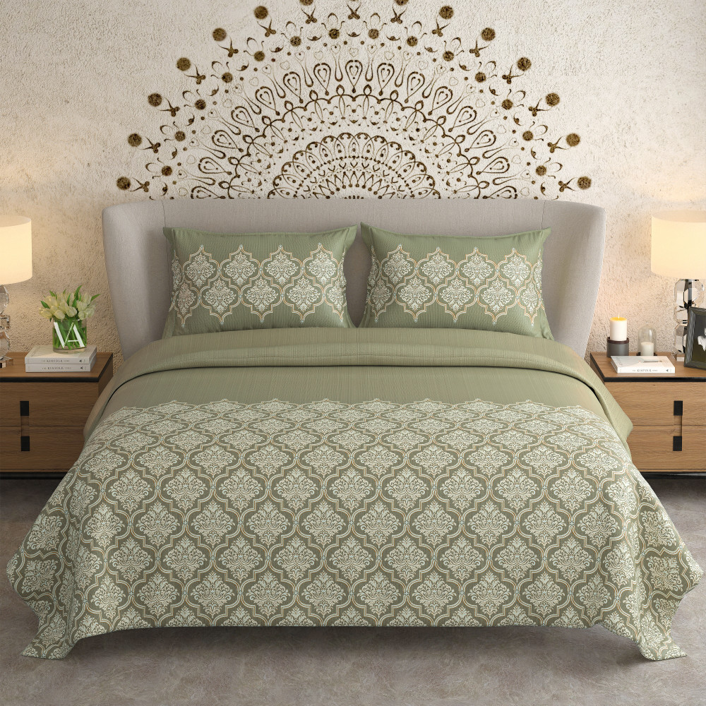 Image of NAYAB KING SIZE BEDSHEET WITH 2 PILLOW COVER