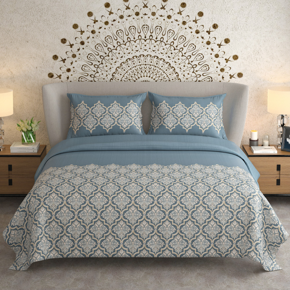 Image of NAYAB KING SIZE BEDSHEET WITH 2 PILLOW COVER