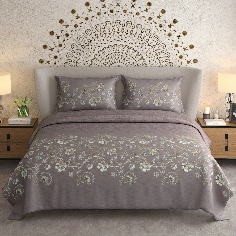 Image of NAYAB KING SIZE BEDSHEET WITH 2 PILLOW COVER