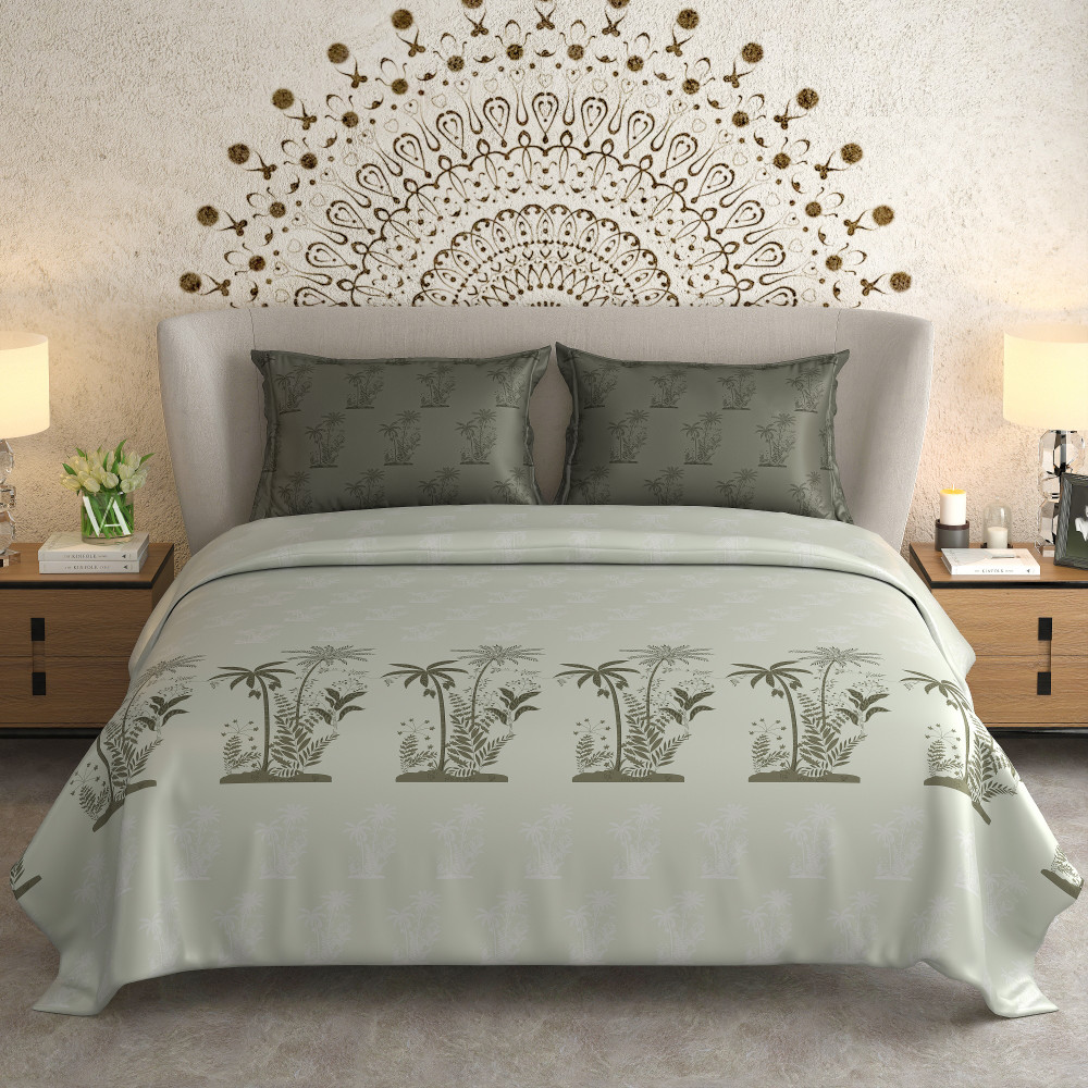 Image of NAYAB KING SIZE BEDSHEET WITH 2 PILLOW COVER