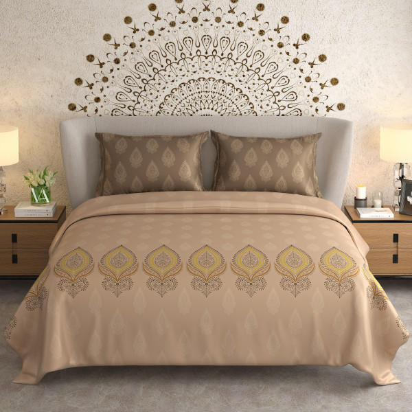 NAYAB KING SIZE BEDSHEET WITH 2 PILLOW COVER