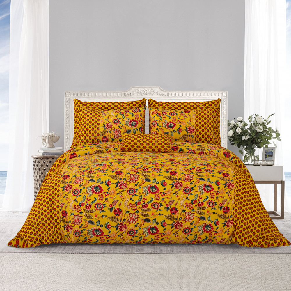 Rajasthali King Size Bedsheet 100% Pure Cotton Bedsheeet With Two Pillow Cover Set of 18 Bedsheet